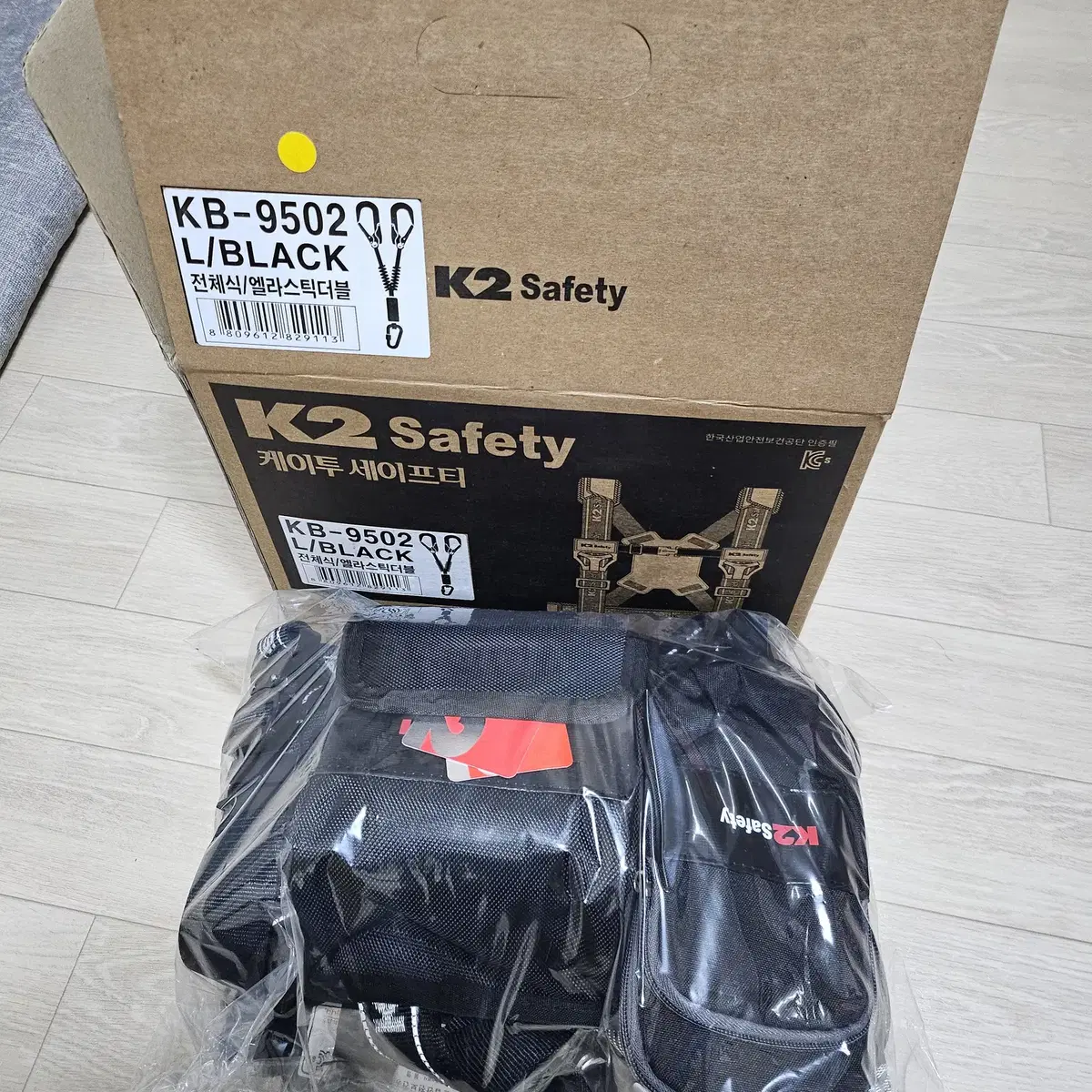 k2 Safety KB-9502 L/BLACK 전체식/엘라스틱더블