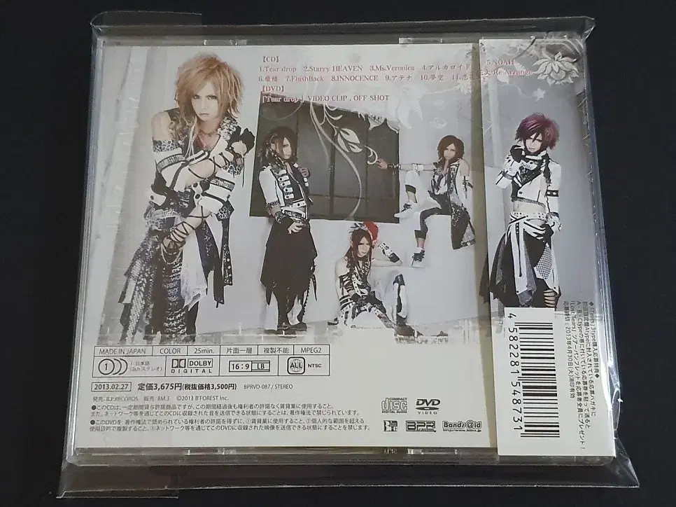 일본 V계 락 밴드 Royz 로이즈 2집 앨범 Tears (CD+DVD)