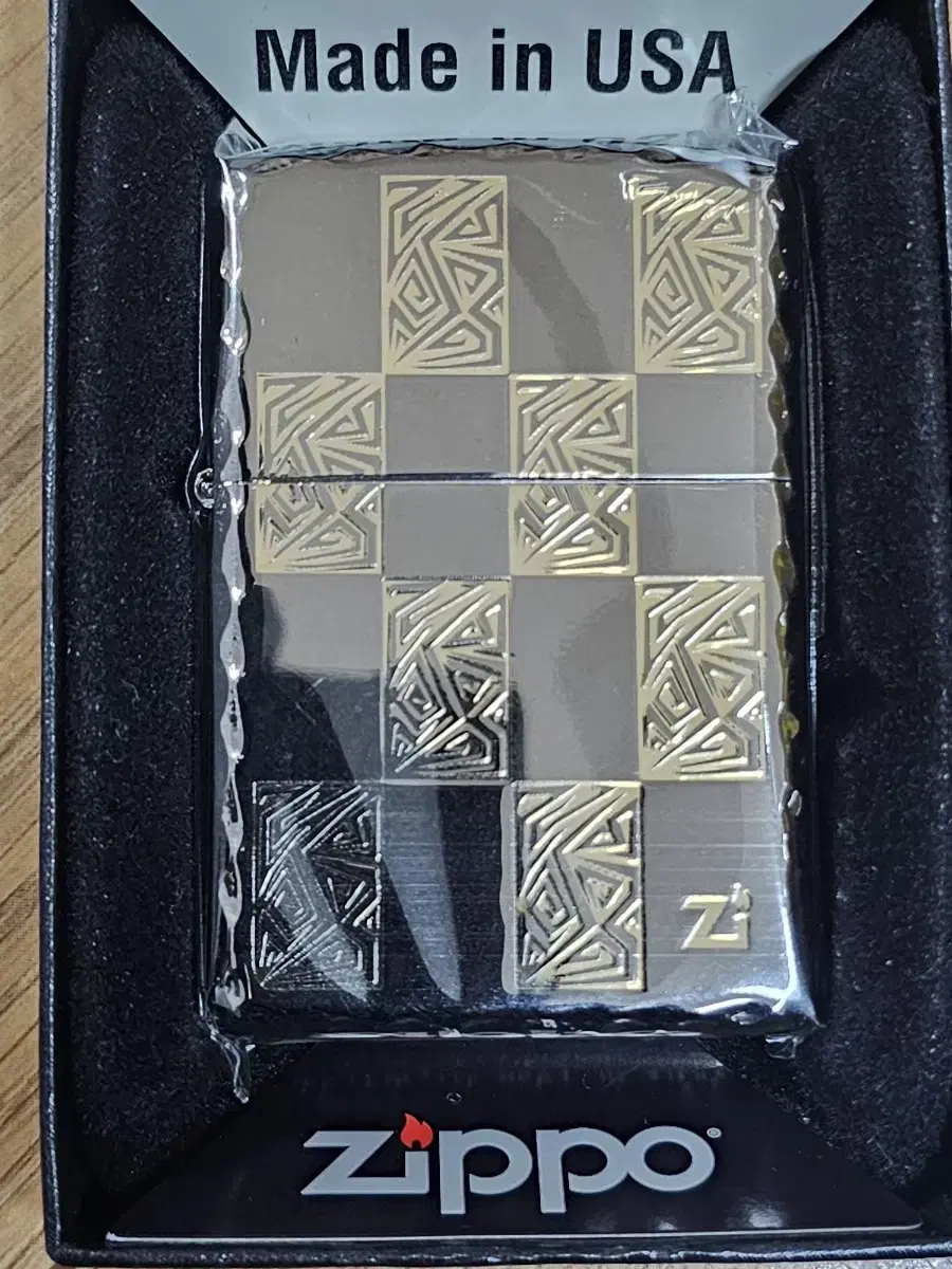 (새상품)지포 Zippo BLOCK 2  BLACK (메탈 가스캣 장착)