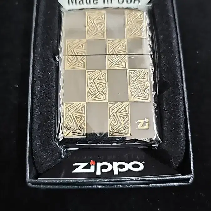 (새상품)지포 Zippo BLOCK 2  BLACK (메탈 가스캣 장착)