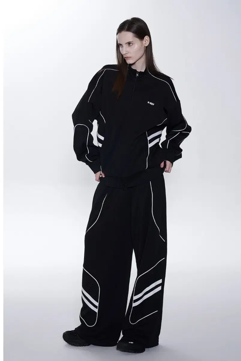 Noodly Racing Track Top Black Set