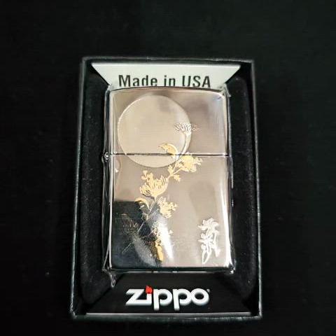 (새상품) 지포 Zippo 사군자 국화 (메탈 가스캣 장착)