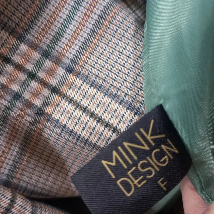 mink design 체크 자켓