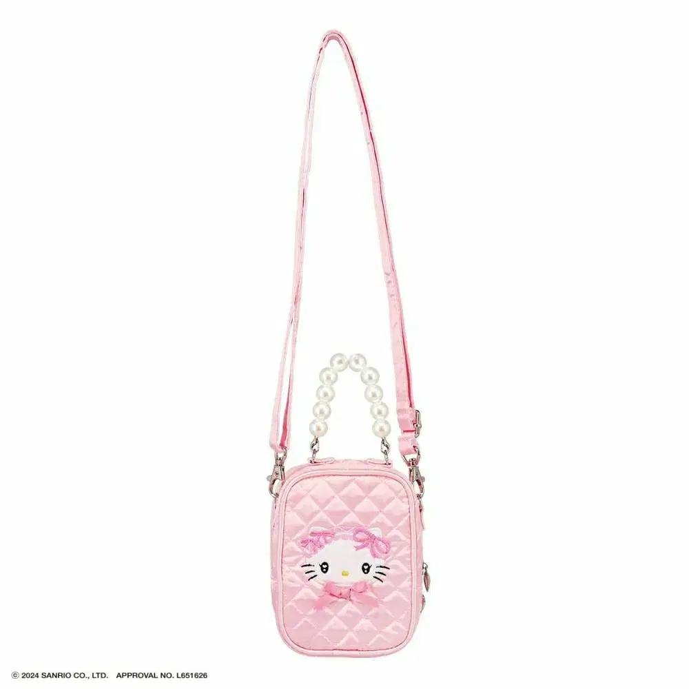 Sanrio Hello Kitty 50th Anniversary Pink Quilted Series Window Pouch Shoulder Bag 2WAY