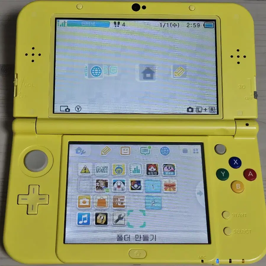 닌텐도 new 3ds xl 뉴큰다수 피카츄 에디션 + 포켓몬스터 울트라썬