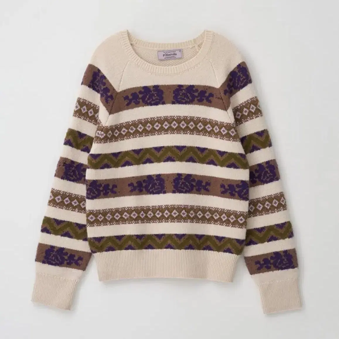 로라로라 Cashmear wool blended jacquard knit