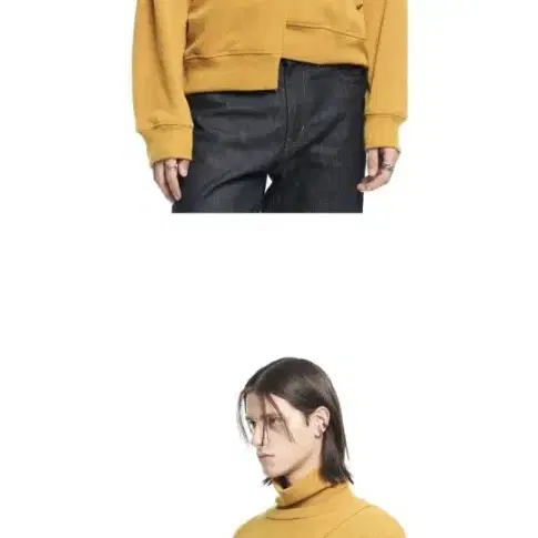 새상품CURVED FLASH TURTLE NECK KNITMUSTARD