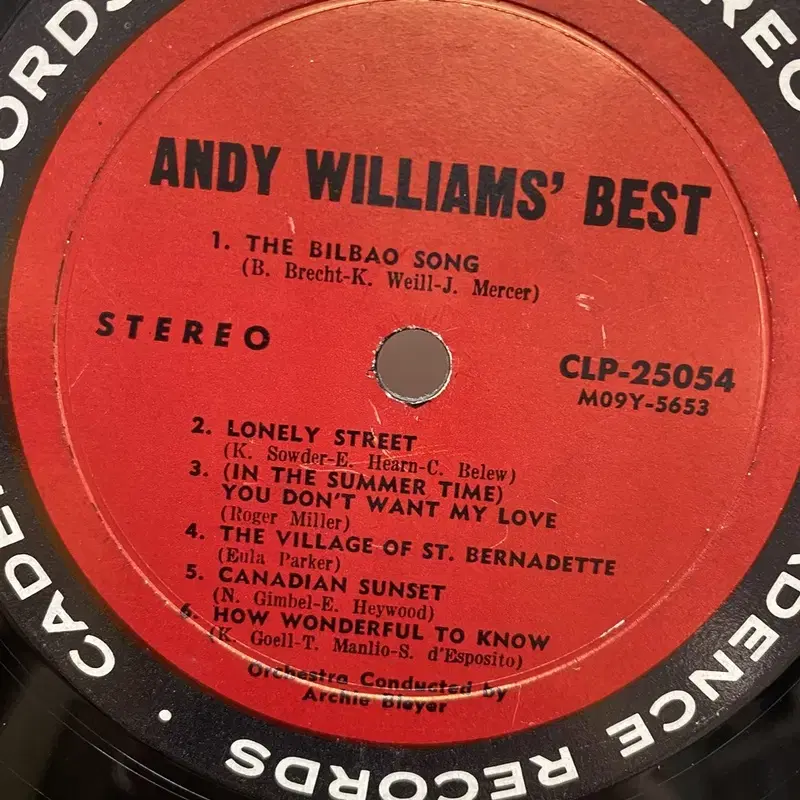 ANDY WILLIAMS BEST LP / AA6995