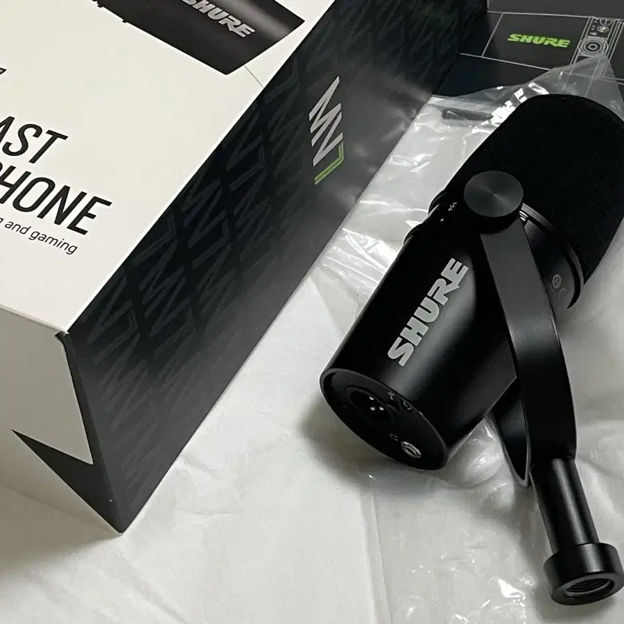 SHURE MV7 슈어 팟캐스트 XLR USB 하이브리드 듀얼 마이크