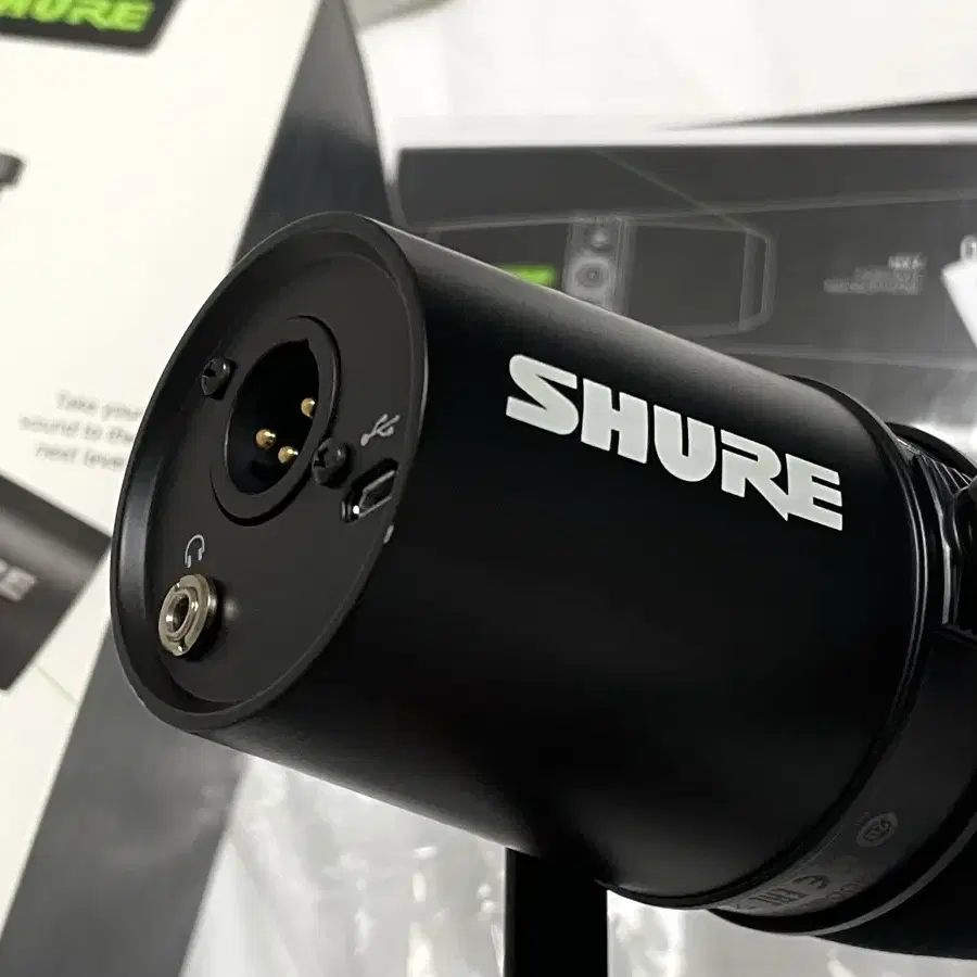 SHURE MV7 슈어 팟캐스트 XLR USB 하이브리드 듀얼 마이크