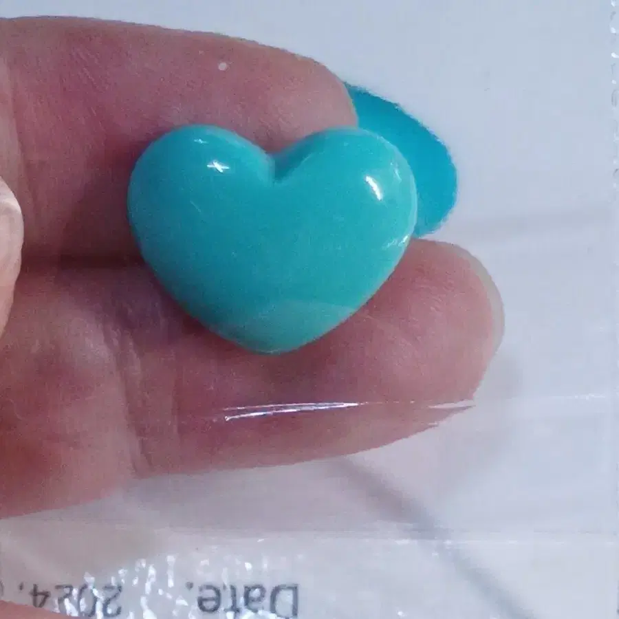 천연터키석 하트 9.19ct 감정서첨부