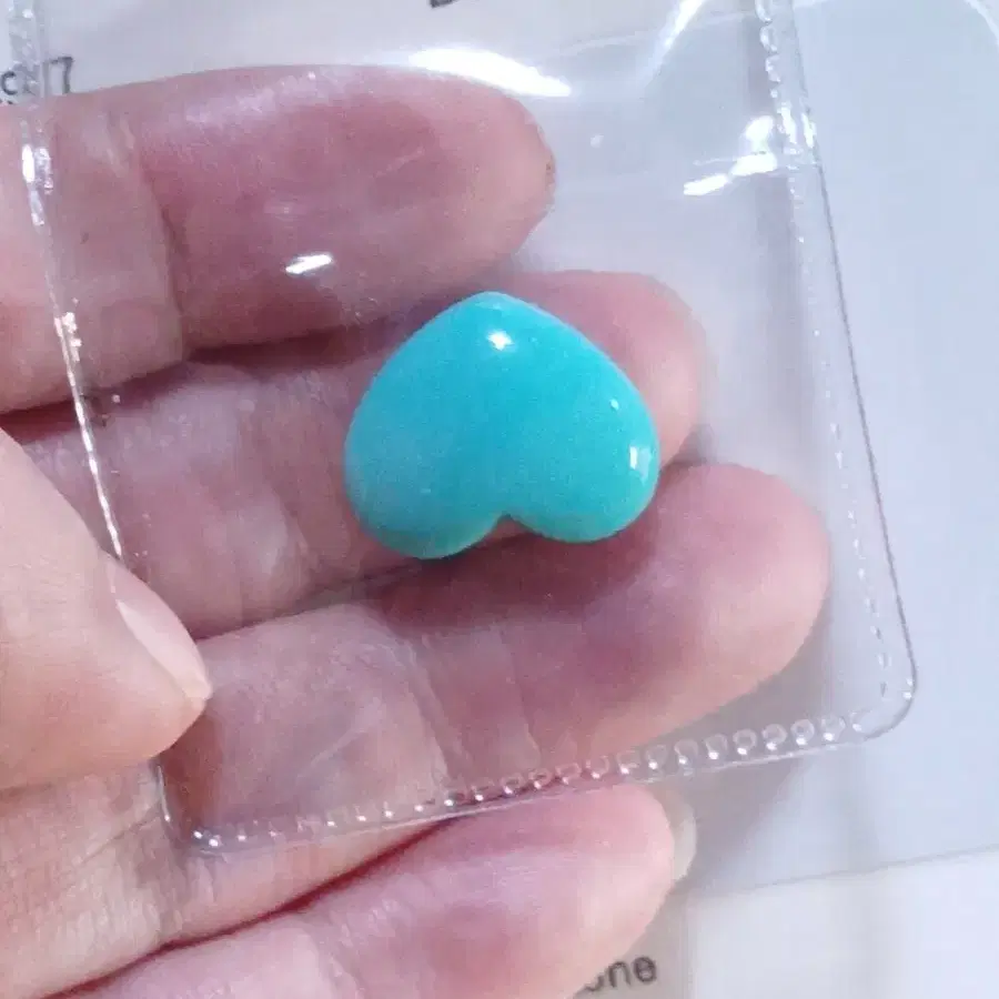 천연터키석 하트 9.19ct 감정서첨부