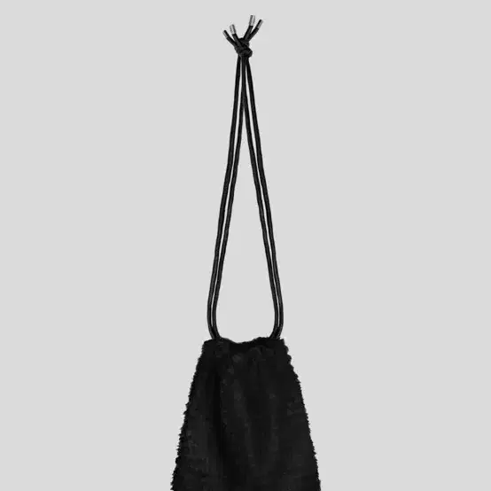 트리밍버드 Fringe Fur Bag Black