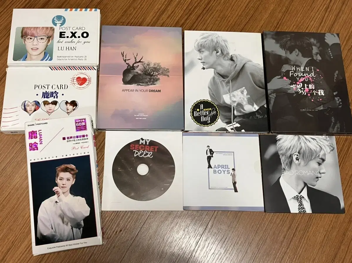 I'm selling 3 boxes of 6 lew han homma CDs, unofficial postcard 