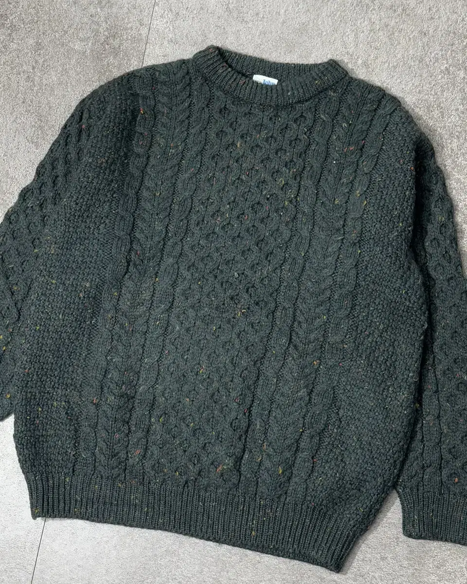 XL/ Green Cable Sweater/N36