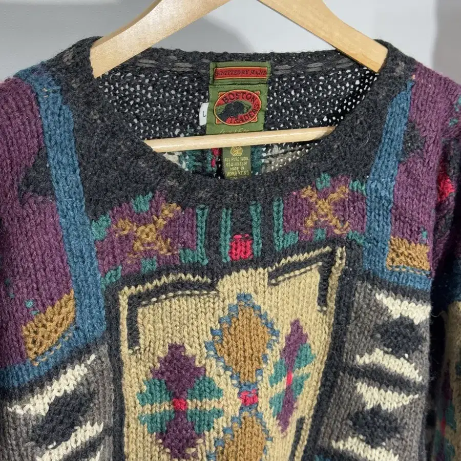 XXL/ Ethnic Hand Knit Sweater/ N38