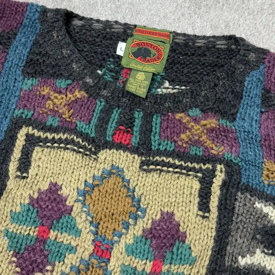 XXL/ Ethnic Hand Knit Sweater/ N38