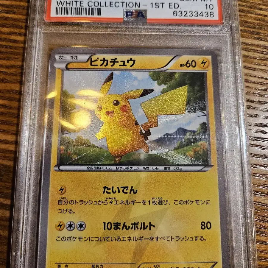 포켓몬카드  BW UR 피카츄 1st edition psa10