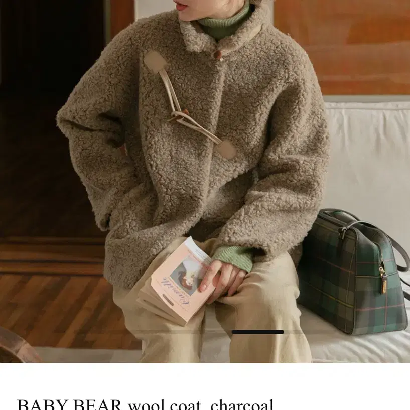 르리나 BABY BEAR wool coat_charcoal