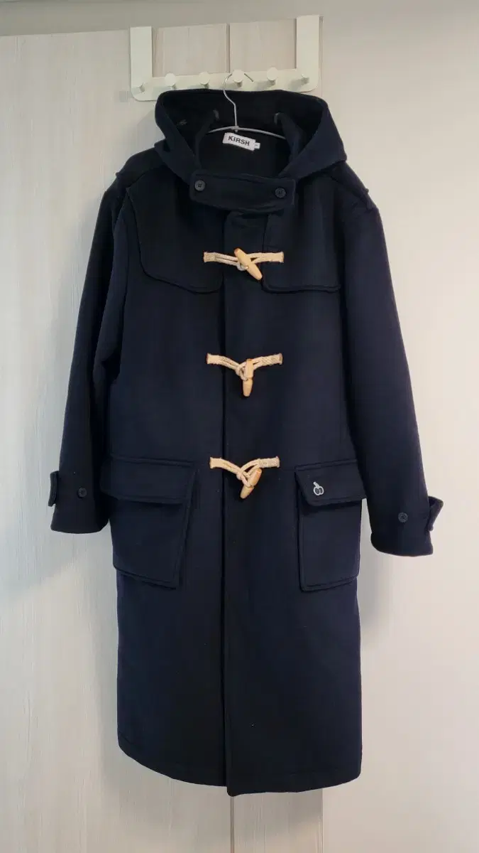 Kirsch Cherry Hooded Toggle Long Coat