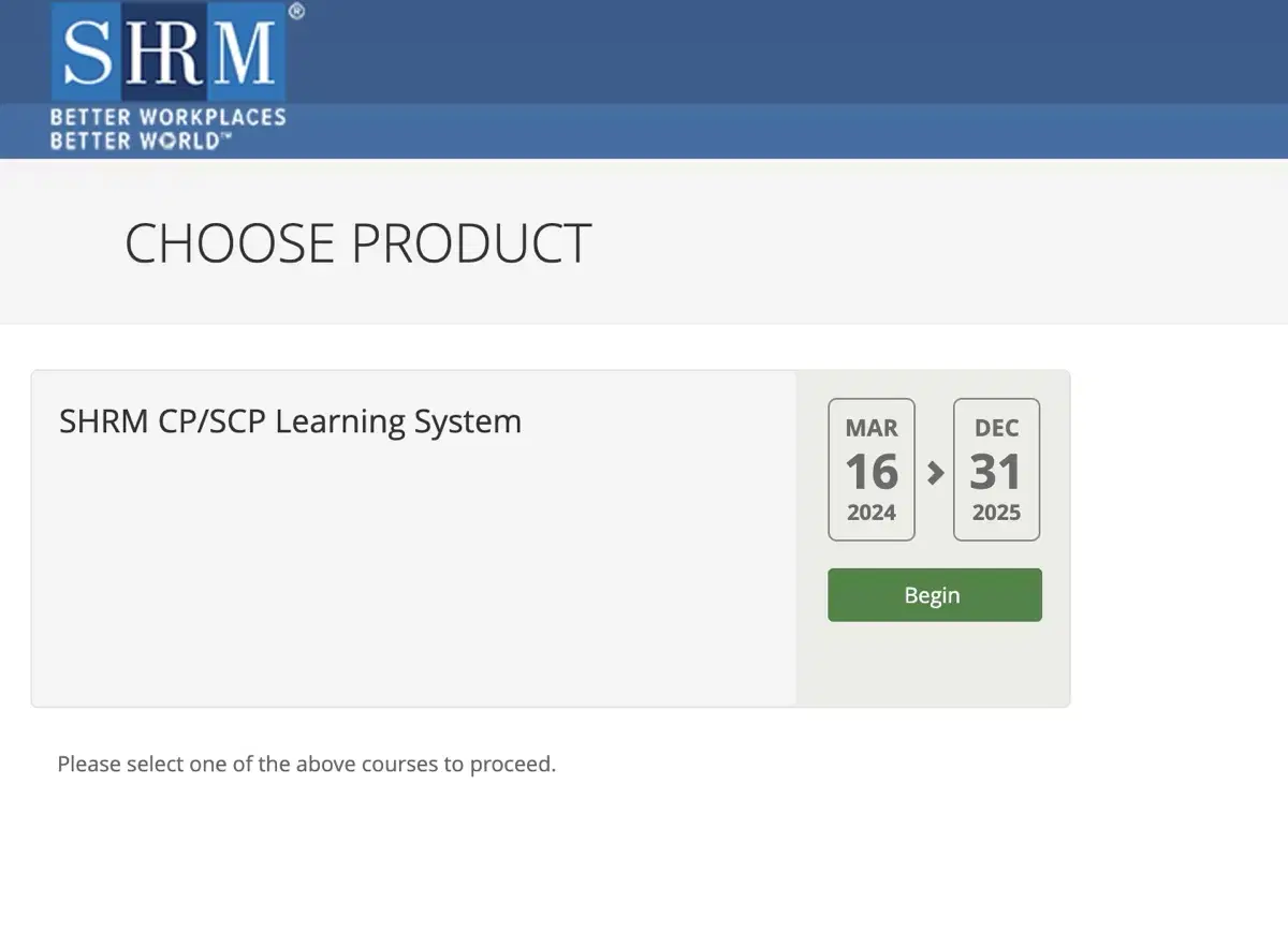 SHRM 교재 및 Learning System