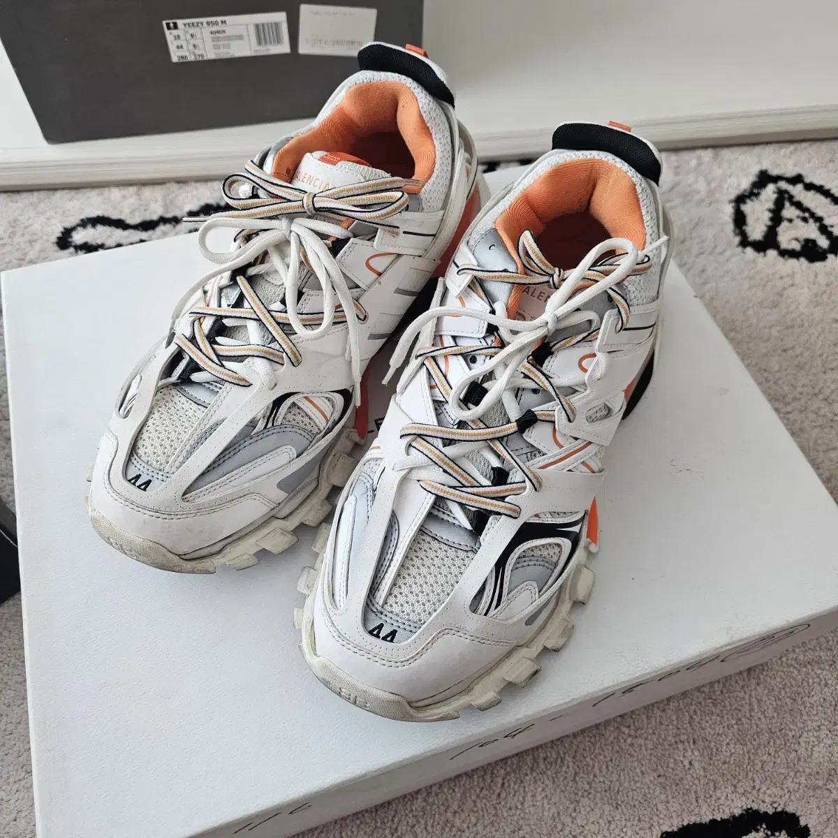 Balenciaga Track Sneakers White Orange 44