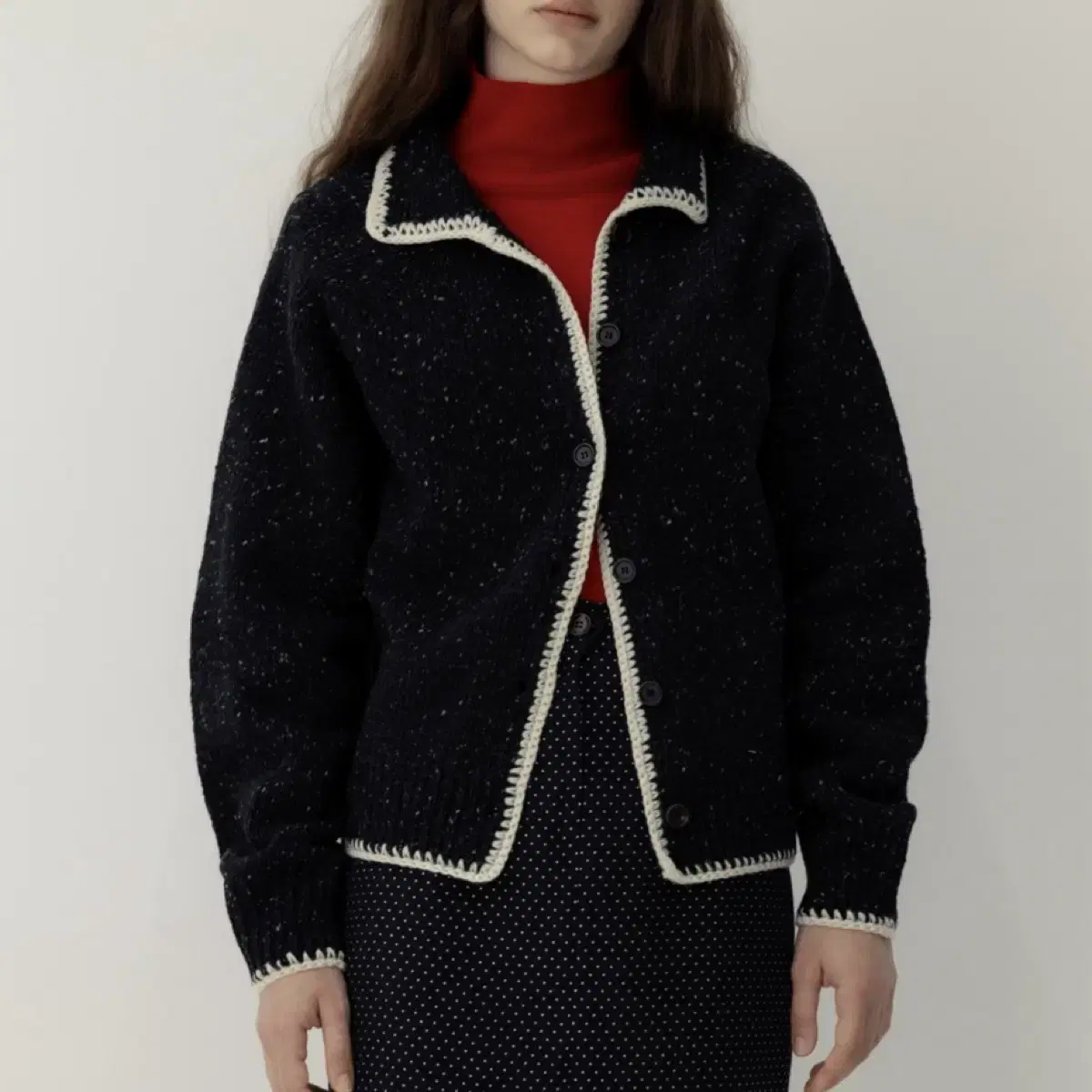 르로브 scotland wool cardigan