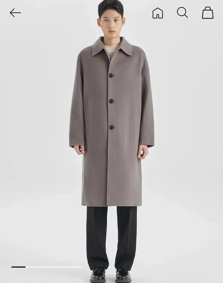 띠어리 fuji wool randall coat fossil M