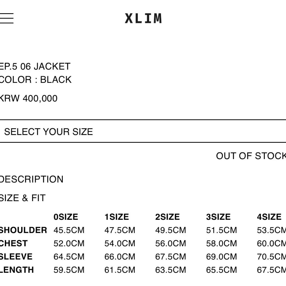 XLIM EP5 06 Jacket [1] + 08 Trousers [0]