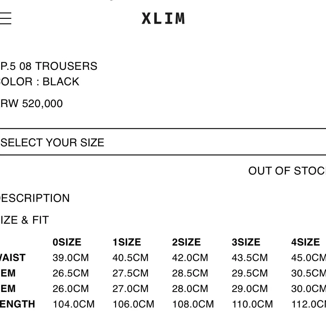 XLIM EP5 06 Jacket [1] + 08 Trousers [0]