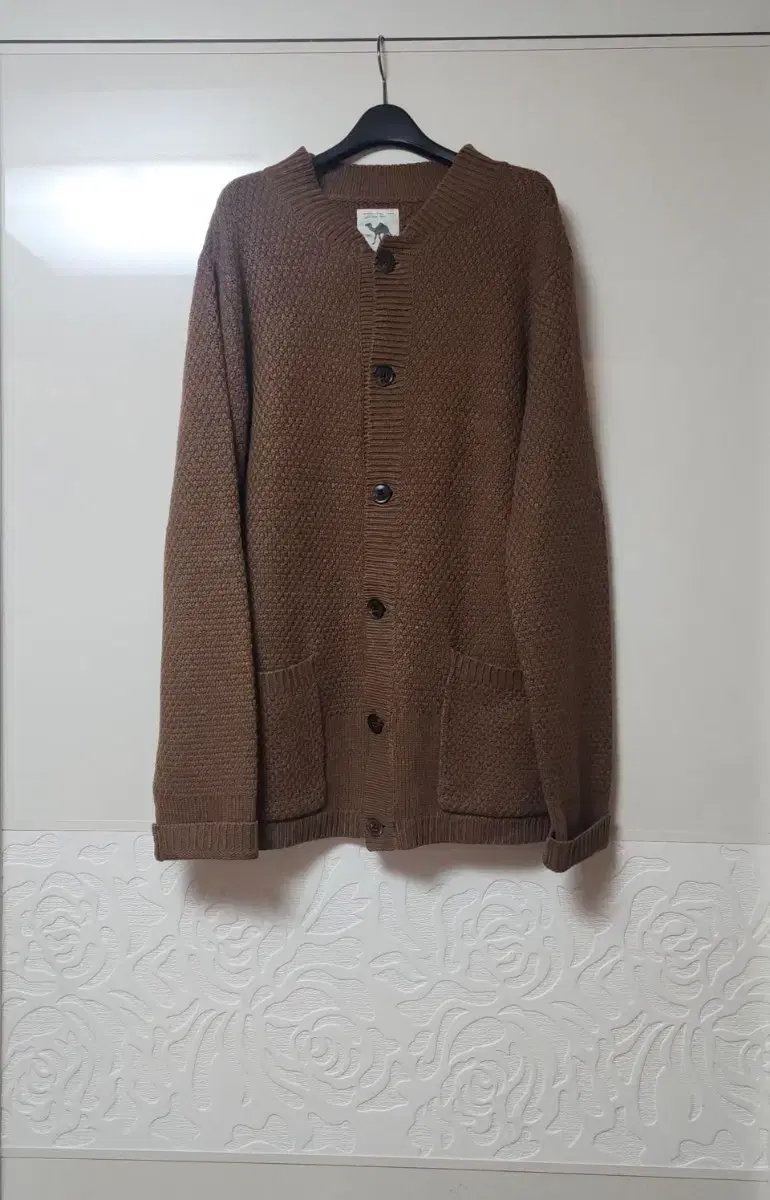 Poulsmith Red ear (98k)100% cashmere cardigan M classic camel color