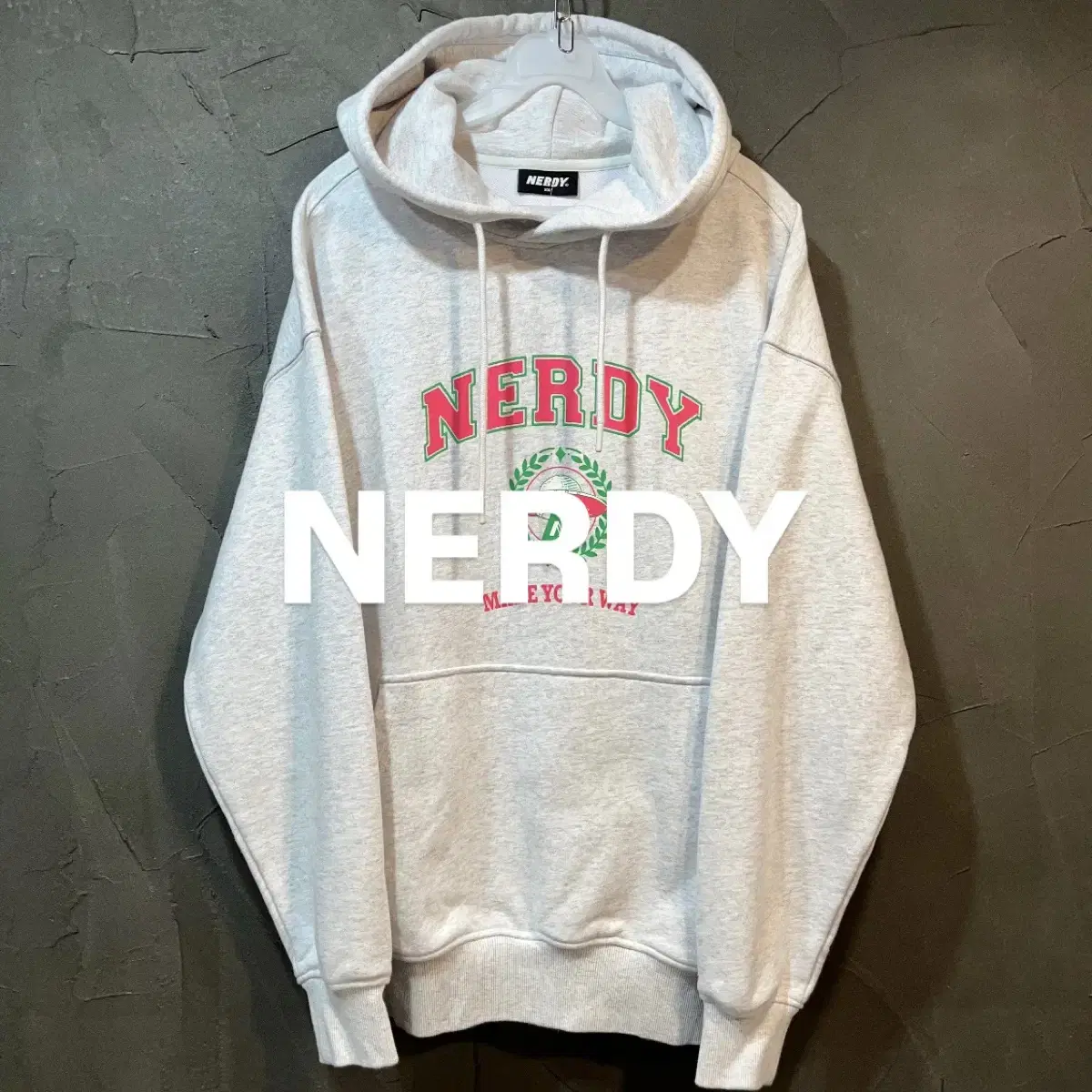 [XS] NERDY 널디 오버핏 후드티