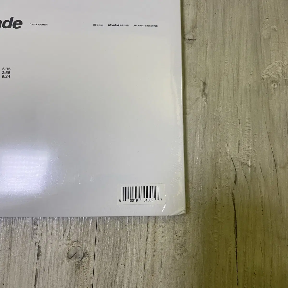 프랭크 오션 블론드 frank ocean blonde lp