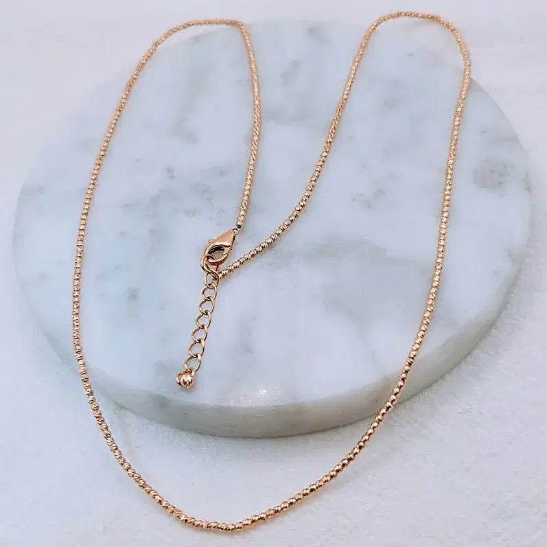 14k 레인볼체인 목걸이 1.5mm (속줄) 45cm