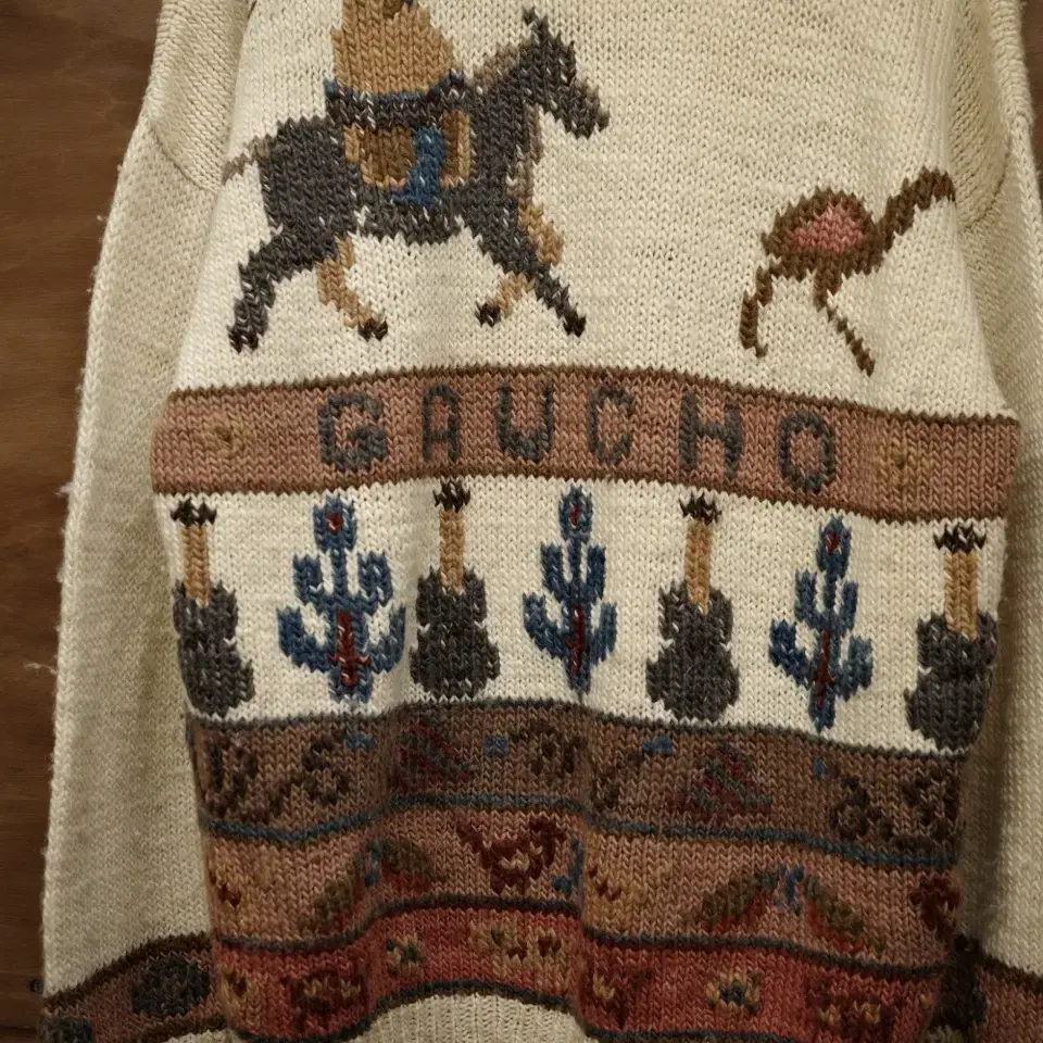 vintage native gaucho hand knit