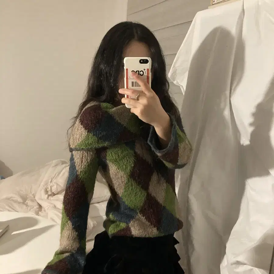 vintage check knit