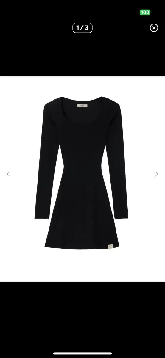 G CLASSIC RIB MINI DRESS (BLACK)