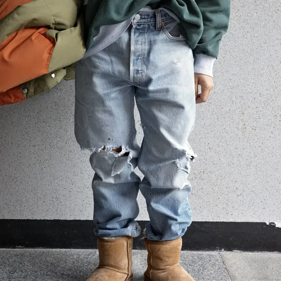 90s levis 501xx distressed denim pants