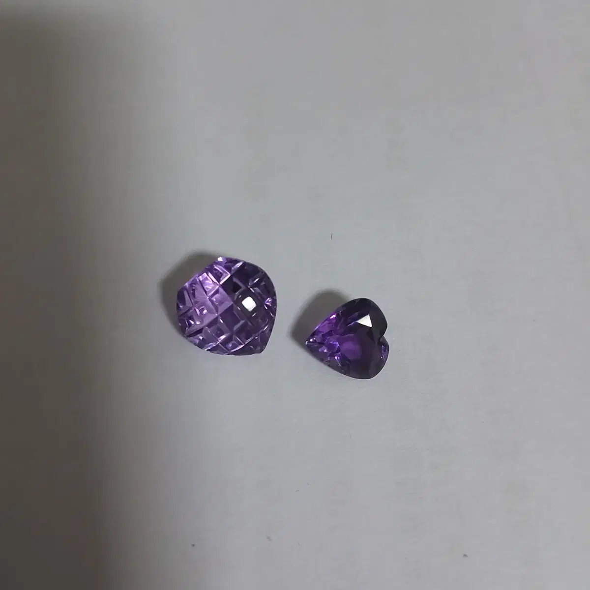 하트자수정 2점 6.5ct