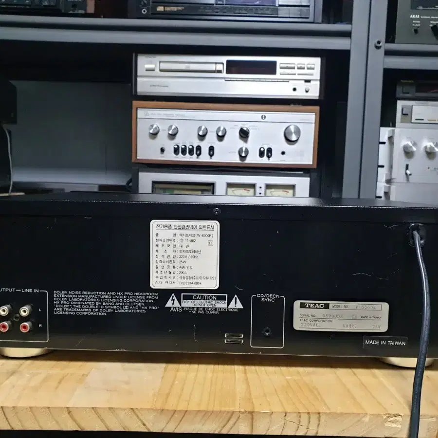 티악 더블 카세트데크 TEAC W-6000R (1)