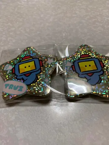 TAUZ 별 모양 반짝이 핀배지 히쿤 2개 세트