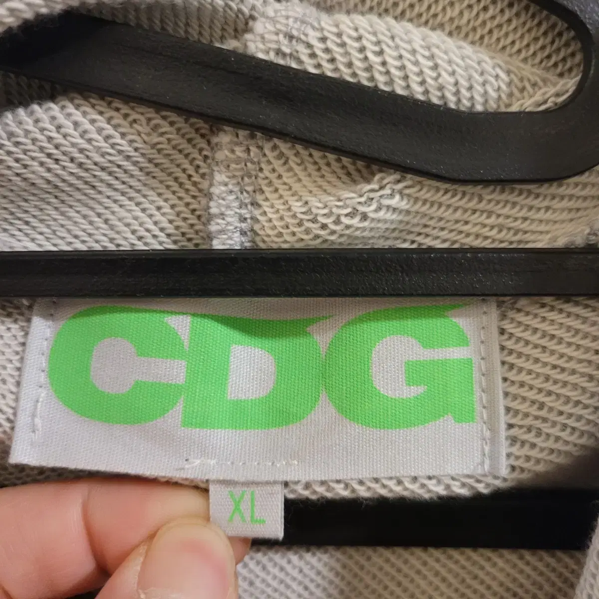 꼼데가르송 CDG 로고 후드티 XL