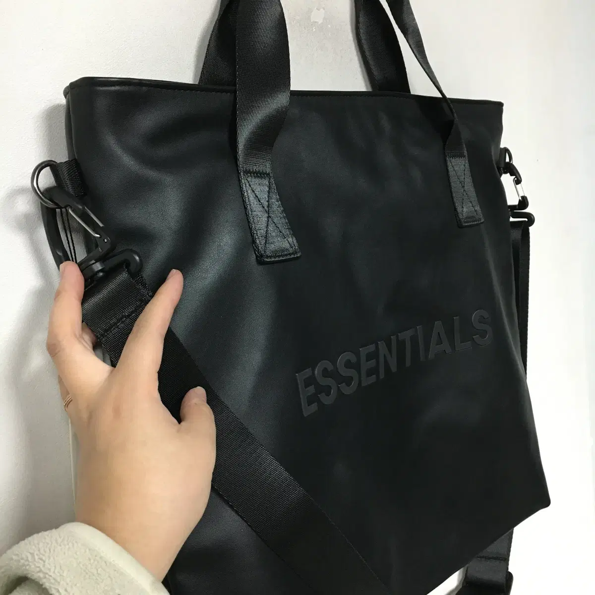 새상품 Essentials 에센셜 피어오브갓 토트백 ( 크림정품)