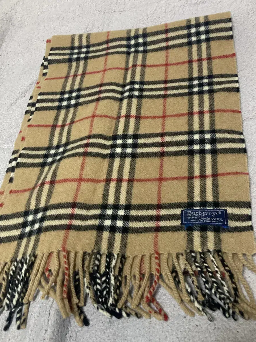 Genuine London Burberry Shawl Cashmere Lambswool Made in England