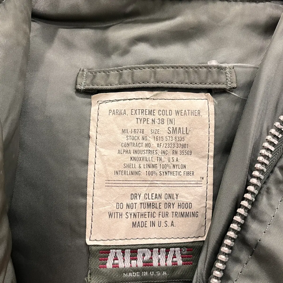 80-90s Alpha Industries 알파인더스트리 N-3B 파카