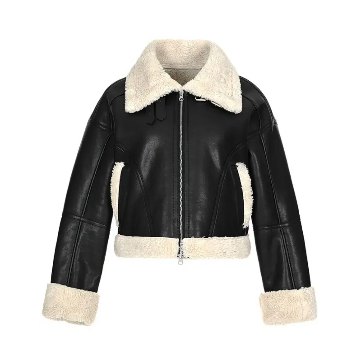 리메크 Wide Collar Shearling Jacket 무스탕 자켓