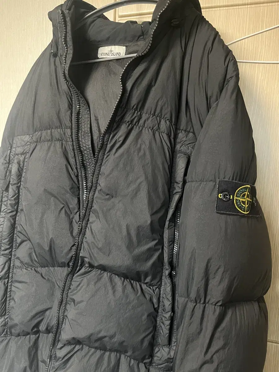 Stone Island Padded Crinkle Reps Hooded Down Jacket