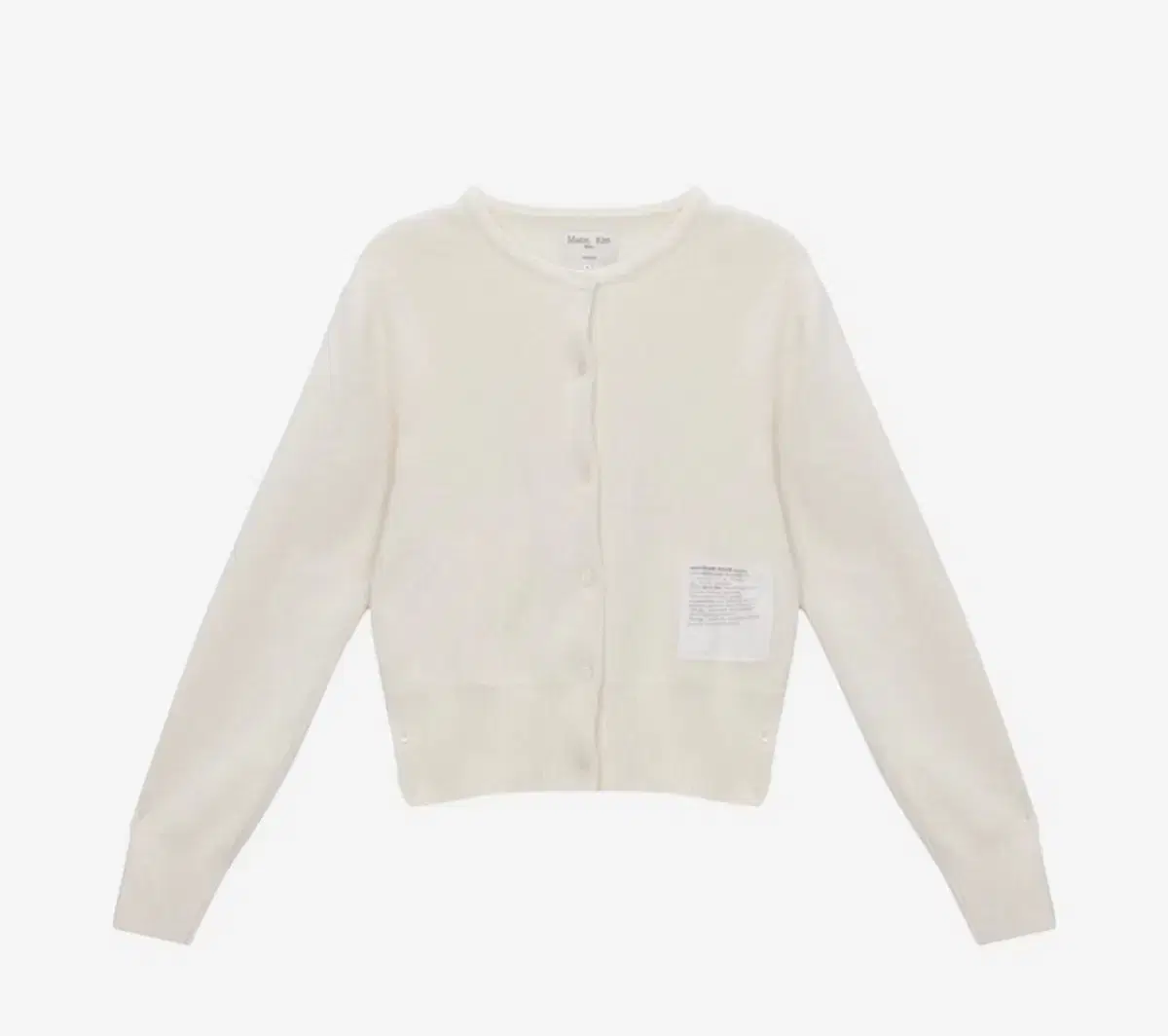 마뗑킴 typo patch cardigan ivory 타이포 패치 가디건