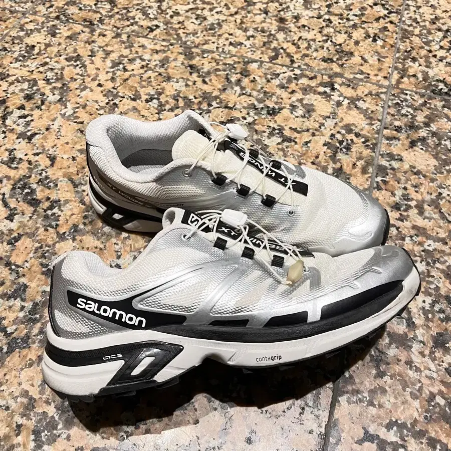 살로몬 xt wings 2 white silver metallic 265