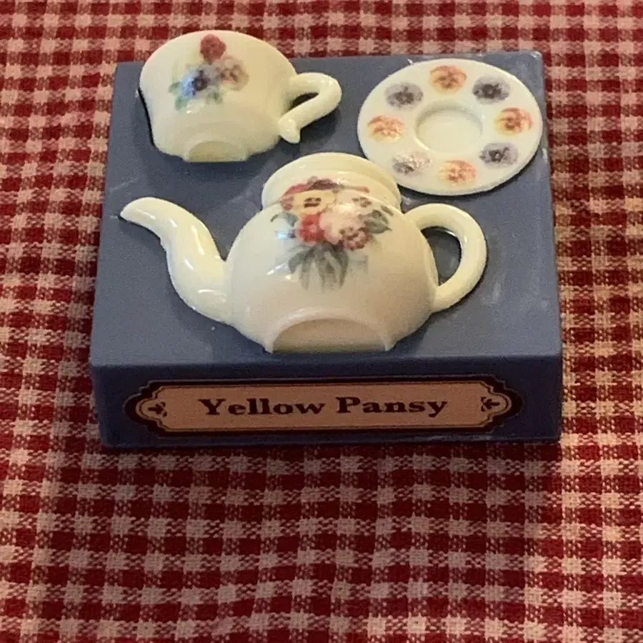 미니어쳐가챠 Yellow Pansy 티 세트